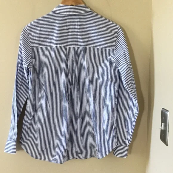 Rails Frances Baker Stripe Floral Embroidered Button Down Shirt - Picture 9 of 11